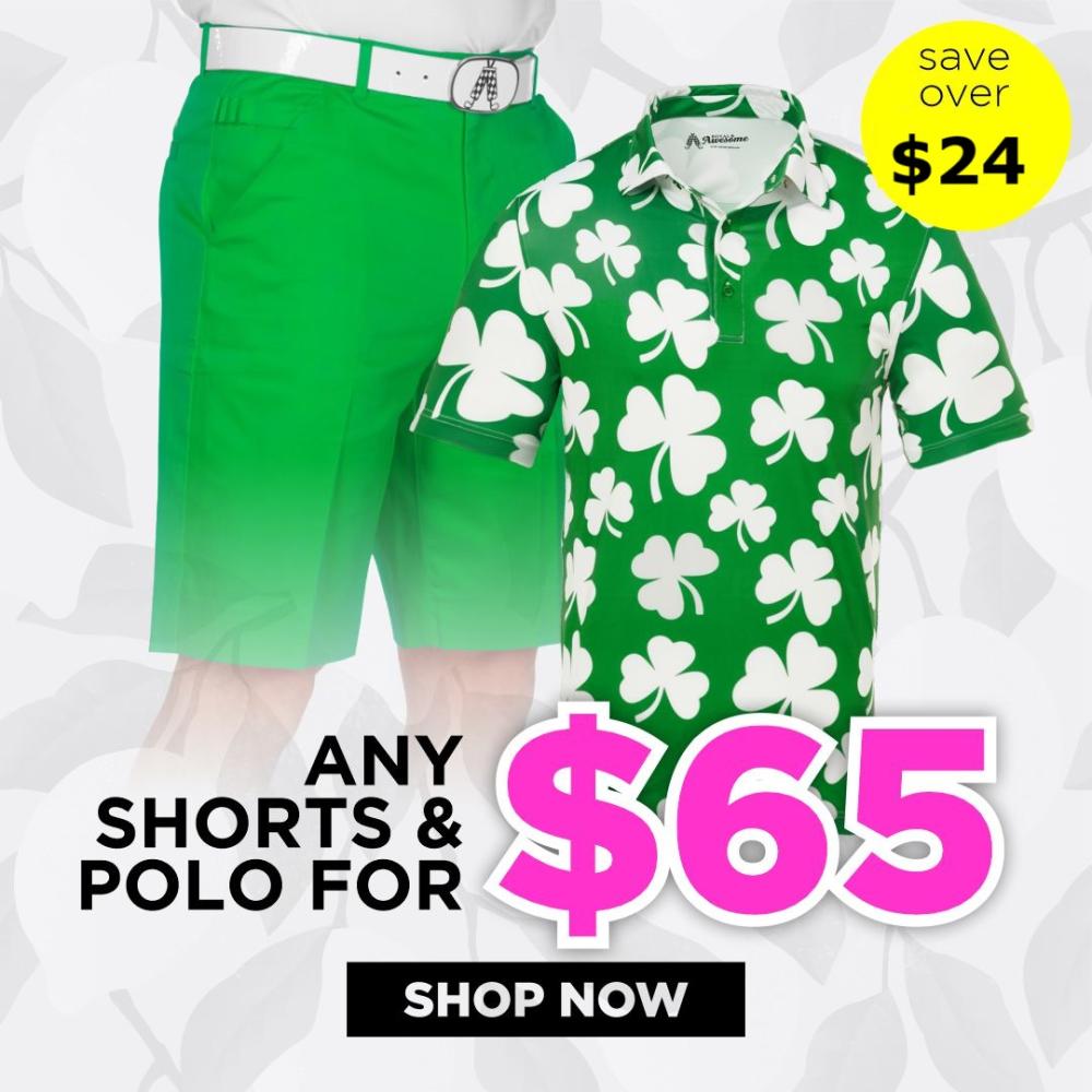 Shorts and Polo for $65