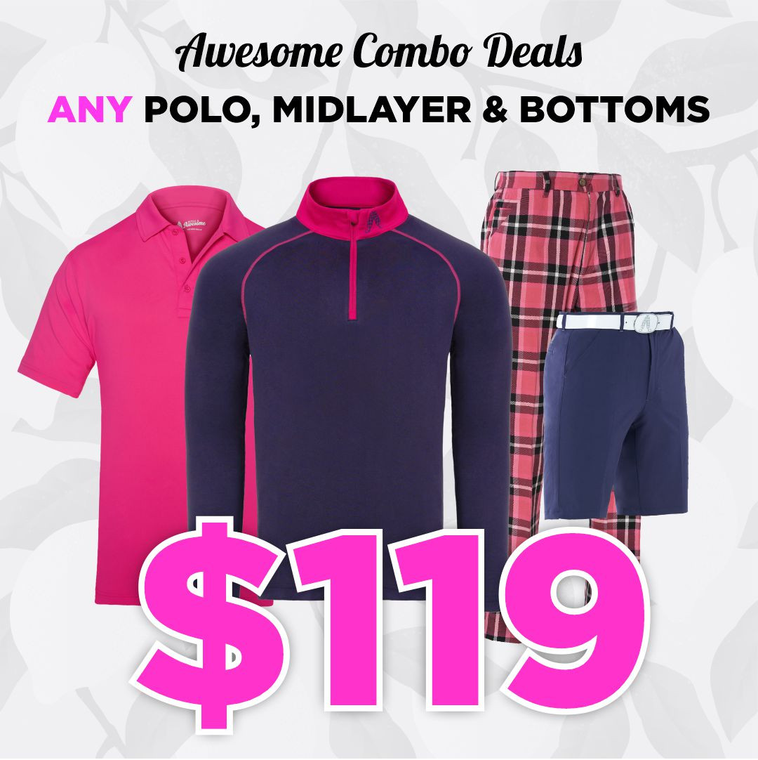 Polo, Midlayer & Bottoms $119