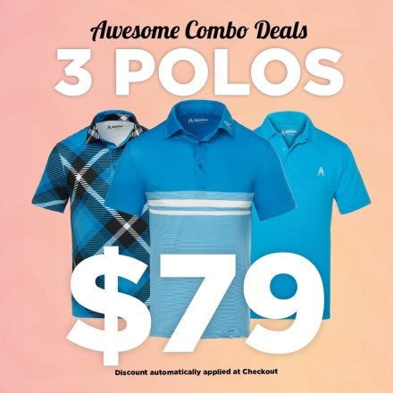Polo Shirt Golf Deals 3 for $79