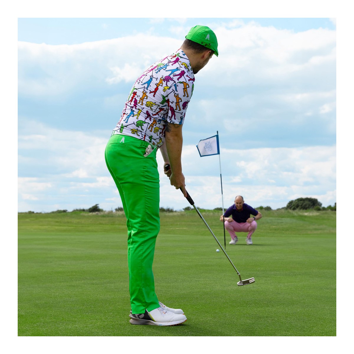 Green Golf Pants With Free Multitool & Delivery | Bright Funky Designs