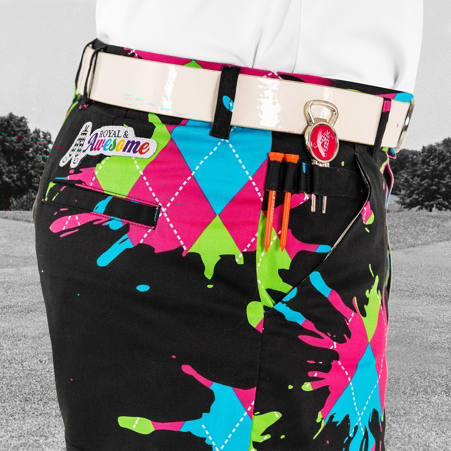 Neon golf shorts new arrivals