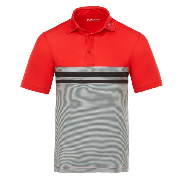 Block Red and Grey Polo