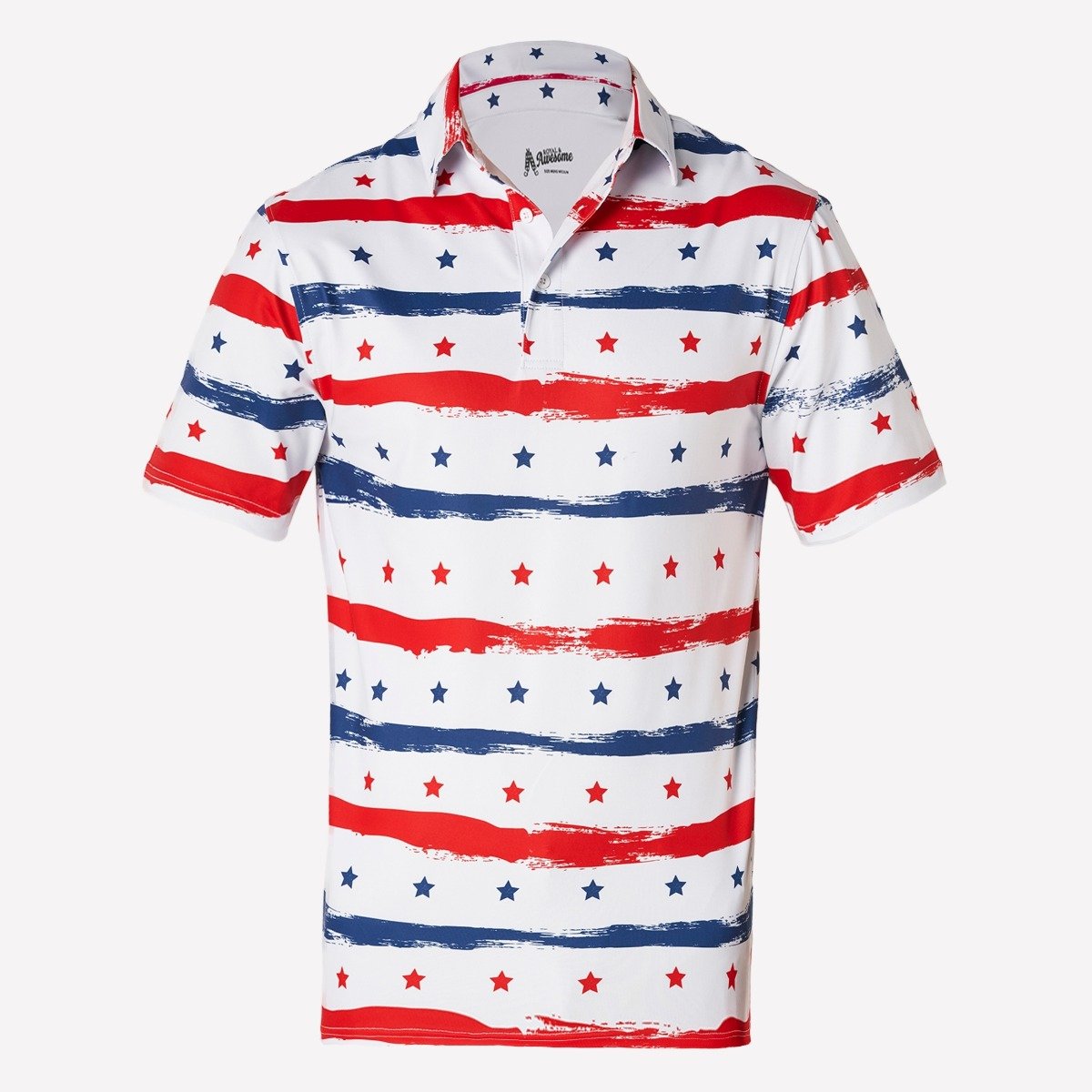 激安超安値 Stars and Stripes Polo American Flag, USA Patriotic Golf トップス